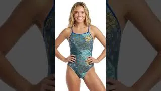Thumbnail: Sporti Fiesta Tile Micro Back One Piece Swimsuit (26-40) | SwimOutlet.com