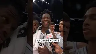 Thumbnail: AJ talks setting Big 12 Tournament Freshman Record 😎