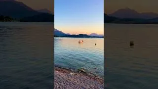 Thumbnail: Peaceful Sunset on Lake Zug 🌅🇨🇭 | Relaxing Summer ASMR & Gentle Waves #sunset #asmr
