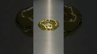 Thumbnail: Satisfying Liquid Gold Deformation 🥇 (Blender 3D) #shorts