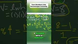 Thumbnail: Convert Numbers to Percentages Simple 2 Step Method! #math #maths #shorts