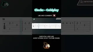 Thumbnail: Clocks - Coldplay Guitar #guitartabs #guitartutorial #easyguitartutorial