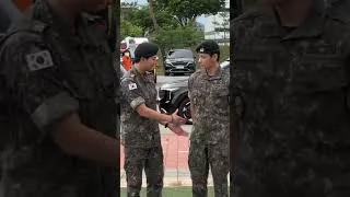 Thumbnail: Tae and namjoon’s military discharge🐨🐻✨ #bts #namjoon #taehyung #rm #btsv #shorts