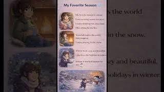 Thumbnail: My Favorite Season ❄️ | Learn English Sentences | English Practice #shorts