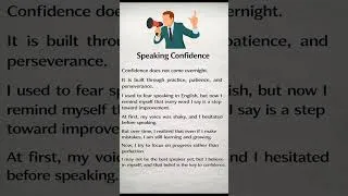 Thumbnail: Speaking Confidence 💪 | How to Speak English Confidently | English Practice #shorts