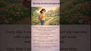 Thumbnail: My Daily Routine in English 🇬🇧 | Easy English Sentences for Beginners