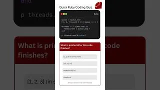 Thumbnail: Quick Ruby Coding Quiz 14 | Talk.rb #coding #ruby #quiz #quiztime #challenge #codereview