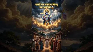 Thumbnail: धरती पर भगवान विष्णु का दिव्य आगमन 😱 आसमान से प्रकट हुए भगवान | सच्चा चमत्कार”#shorts