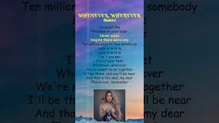 Thumbnail: Shakira - Whenever, Wherever (Lyrics) #shorts