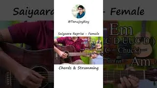 Thumbnail: Saiyaara Reprise - Female | Shreya Ghoshal Easy Guitar #ytshorts #yt #shorts #shortvideo #tanujoyroy