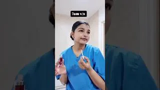 Thumbnail: 7am v/s 7 pm as a NURSE in UK 🇬🇧🩷🌸 #nursesonly #nursecommunity #nurseinuk #tanuthakur