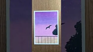 Thumbnail: Flying dove birds oil pastel painting scenery #oilpainting #oilpastel #shorts #shortvideo #birds