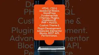 Thumbnail: COMPLETE roadmap to become a WordPress Developer in 2026 #shorts #wordpress #webdevelopment #wpdev