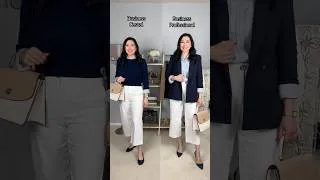 Thumbnail: Business Casual vs Business Professional 💙🤍 #workwear #officewear #workoutfit