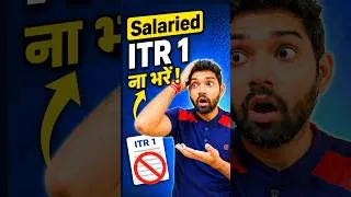 Thumbnail: Salaried ho? ⚠️ ITR 1 nahi bhar sakte!!  Income Tax Rules #shorts