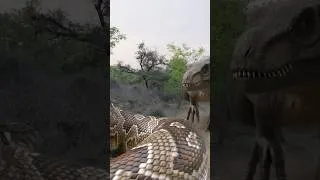 Thumbnail: TRex vs Titanoboa #snake #kingmonster #trex #shorts