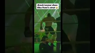 Thumbnail: Brock Lesnar does Oba Femi’s Strut 😂 #shorts #wwe #brocklesnar