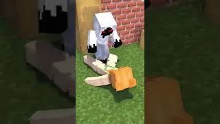 Thumbnail: LOL, She Went Flying! 😂 #minecraft #shorts