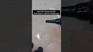 Thumbnail: UV RESIN AND CHROME POWDERS when mix together #resinart #resin #diy #epoxyresin