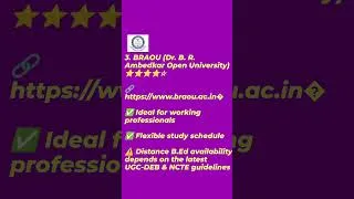 Thumbnail: We do NOT recommend Distance B.Ed. over Regular B.Ed but here you go.  #teachingopportunities