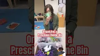 Thumbnail: Organizing another #preschool theme bin for #backtoschool ! #teachers #classroom #preschooltheme