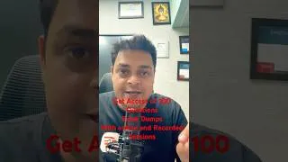 Thumbnail: Get 100 Questions Exam Dumps with each online live or Recored courses.
