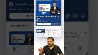 Thumbnail: State Bank of India Act, 1955 #bankinglaw #sbi