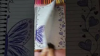 Thumbnail: Who loves purple 💜 #shorts #purple #frontpage #coverpage #notebook #art #drawing #schoollife