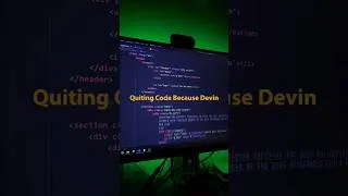 Thumbnail: quiting code because devin 🤔?. #reels #programming #coding