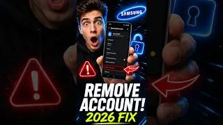 Thumbnail: how to removed Samsung account 2026 #techload #techtips