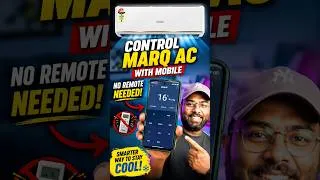 Thumbnail: MarQ AC Mobile Control 🤯 Future is Here! #Shorts #YouTubeShorts #TechShorts #SmartAC  #MarqAC #marq