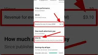 Thumbnail: 1k views = 56.90$ || 56.90$ CPM || 3.10$ RPM || Punjab Tech Tv || #foryoutubers || #maximum_cpm