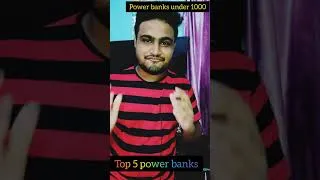 Thumbnail: Top 5 Best Powerbanks Under ₹1000 10000mAh, 18W Fast Charging #shorts | July 2021 | TechnoticsWorld