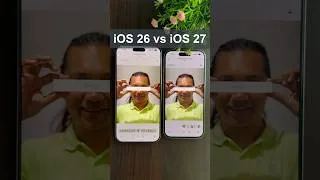 Thumbnail: iOS 26 vs iOS 27 Clean Up tool #ios #apple