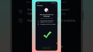 Thumbnail: This account can't use WhatsApp Problem 2026 | #shorts #whatsappbanned #whatsappproblem