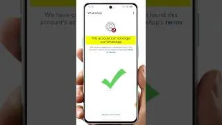Thumbnail: This account can no longer use whatsapp kaise thik kare 2026 | #shorts #whatsappproblem
