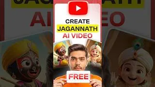 Thumbnail: How to Make Viral Jagannath AI Cartoon Videos FREE | Filmora AI | AI Cartoon Video Kaise Banaye 2026