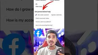 Thumbnail: Get personalized help Facebook 😍 Ask creator assistant Facebook #metaai #creator #facebook #fb
