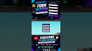 Thumbnail: JavaScript Form Validation 🔥 | Validate HTML Forms with JavaScript | JavaScript Project #Shorts