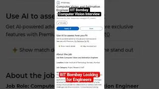 Thumbnail: Who to crack Computer Vision Interviews #computervision #ml #job #iit #interview #knowledge