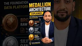 Thumbnail: Medallion Architecture Explained in 60 Seconds | Bronze, Silver, Gold #Shorts