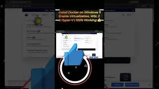 Thumbnail: #shorts : Install Docker on Windows 11 - Enable Virtualization, WSL 2 & Hyper-V | 100% Working