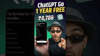 Thumbnail: ChatGPT Go FREE For 1 Year😱#shorts