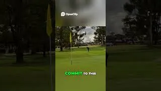 Thumbnail: Tight shot over the bunker #shorts #tee2tree #teetotree #murraybridgegolf