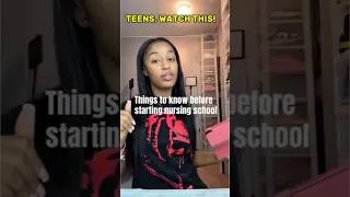 Thumbnail: Teens Thinking Nursing School? Watch This First 😳 #NursingSchool  #TeenAdvice #Shorts