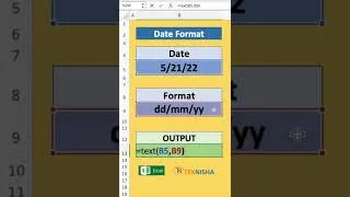 Thumbnail: Excel Change Date Format | #shorts #short