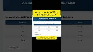 Thumbnail: #Accenture  Real MS Office Questions in Technical Assessment 2026