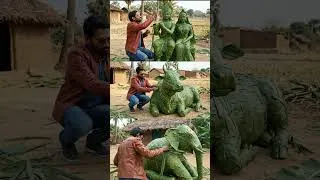 Thumbnail: AI Magic తో Banana Leaf Sculpture 😲🔥 | Telugu AI Shorts 2026 #shortvideo #shorts #short #geminiai