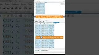 Thumbnail: #SQL REAL-TIME SCENARIOS #sqltelugu #sqlinterview