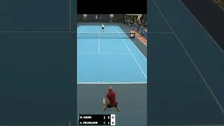 Thumbnail: Damm vs Michelsen Insane Point #tennis #atp #michelsen #tweener #damm #challenger